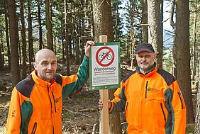 Sicherheit auf dem Radweg im Forstbetrieb Fichtelberg