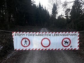 Bayerische Staatsforsten Forstbetrieb Sonthofen Absperrung