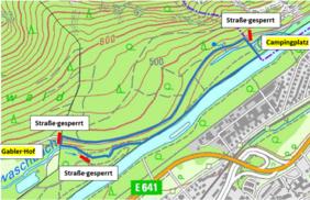 Wegesperrung Nonner Au, Waldpflegaßnahmen und Verkehrssicherung 