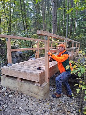 Neue Fußgängerbrücken in der Röthenbachklamm.