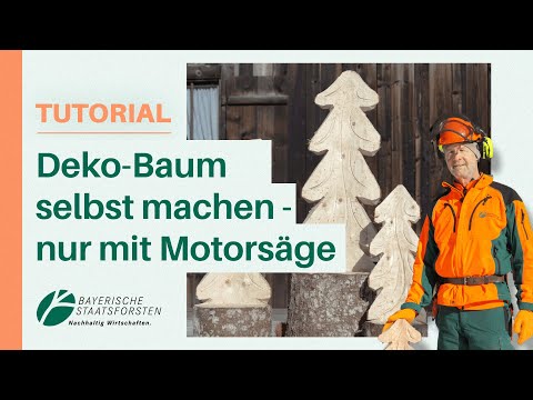 Deko-Baum selber machen 🌲 Motorsägen Tutorial Schritt für Schritt | Holzdeko oder Geschenk | DIY