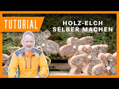 Holz-Elch schnitzen mit der Motorsäge | DIY-Weihnachtsspecial der Bayerischen Staatsforsten 🎄🦌