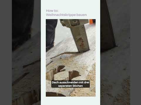 Weihnachtskrippe schnitzen ⭐ Motorsägen-Geschenke #DIY #Holz