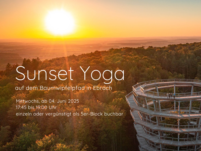 Baumwipfelpfad Steigerwald Flyer Sunset Yoga