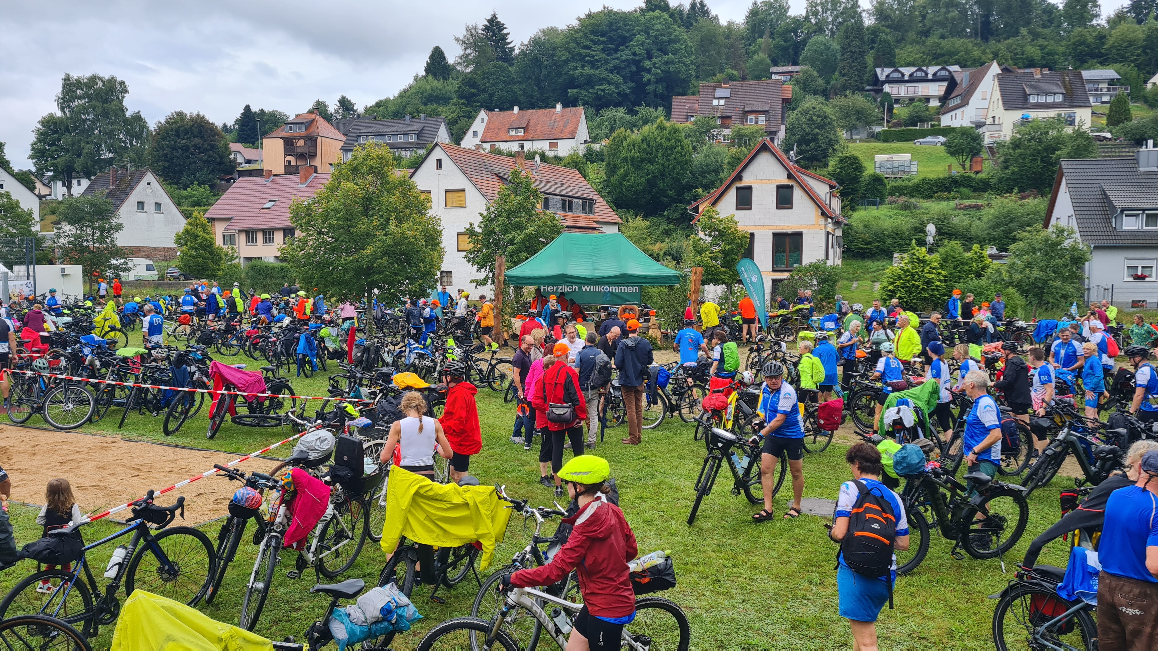 Radler auf der Radltour im Spessart