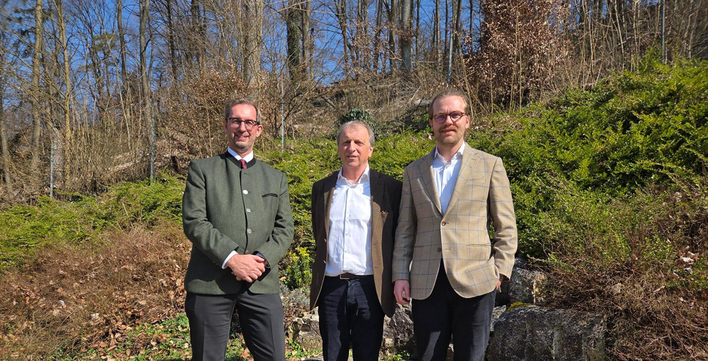Manfred Kröninger zusammen mit Rudolf Habereder und Jan-Otto Hake (v.l., Foto: Daniel Meyer)