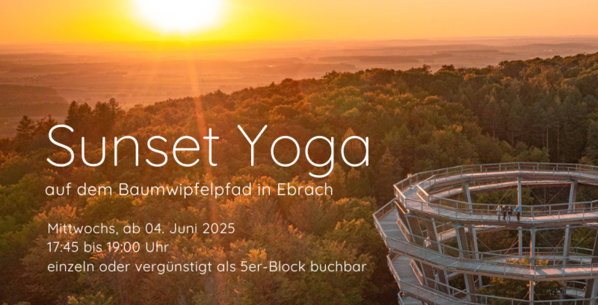 Baumwipfelpfad Steigerwald Flyer Sunset Yoga