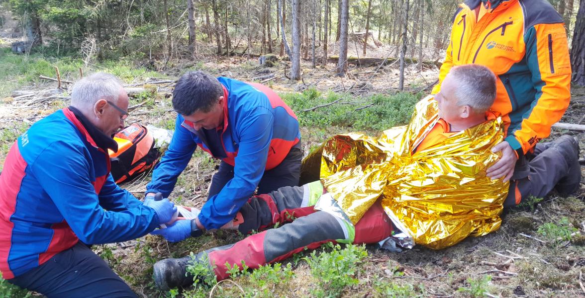 Rettungsübung mit Bergwacht im Reichswald.